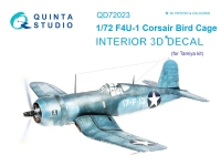 Quinta Studio 1/72 F4U-1 Bird Cage Corsair 3D Interior decal #72023 (Tamiya)